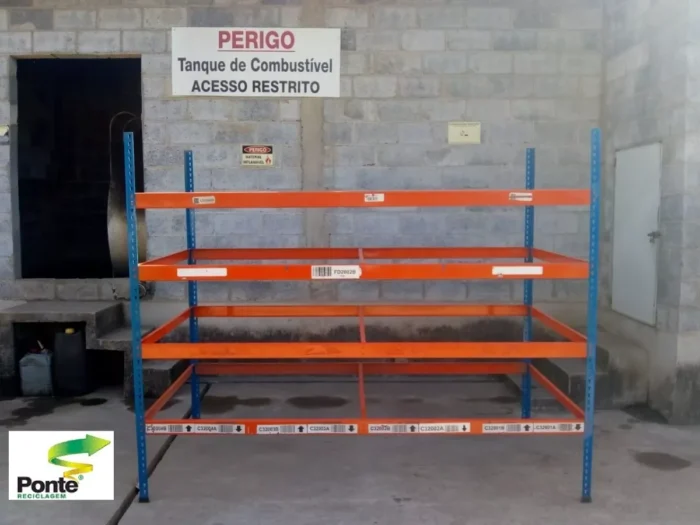 Prateleira De Aço Cargas Distribuídas Paletizada